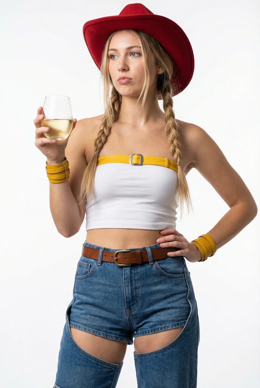 Modern Cowgirl Portrait Template AI image template preview