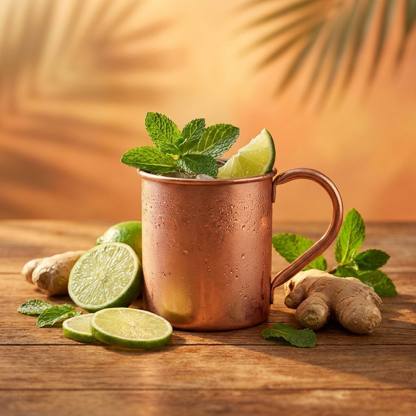 Cocktail Studio Photography Tropical AI image template preview