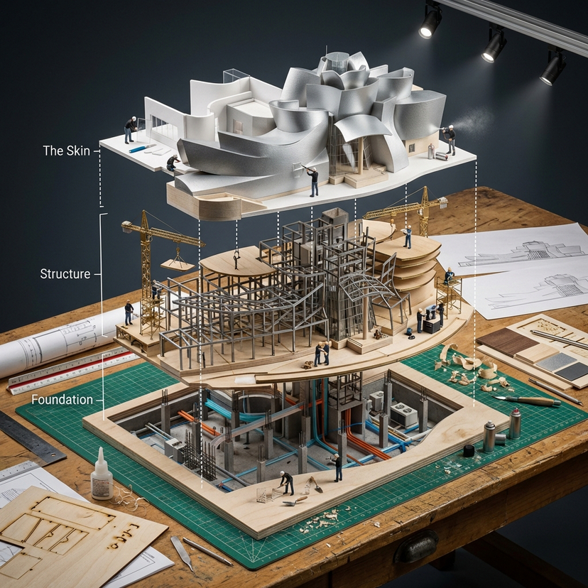 Building Exploded View Architectural Diorama AI image template preview