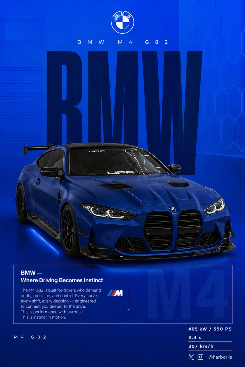 gpt2-social-media-post-bmw-performance-social-poster AI image template preview
