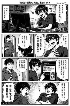 4-Panel Manga Page Generator preview