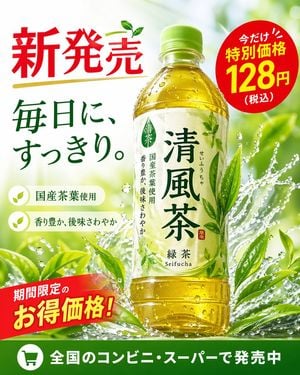 Green Tea Bottle Advertisement Poster preview