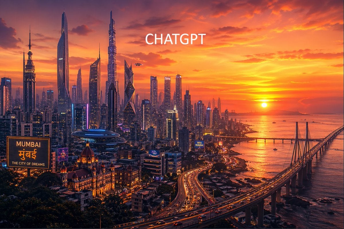 Futuristic Mumbai Sunset Skyline preview