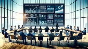 Futuristic Boardroom Analytics Meeting preview