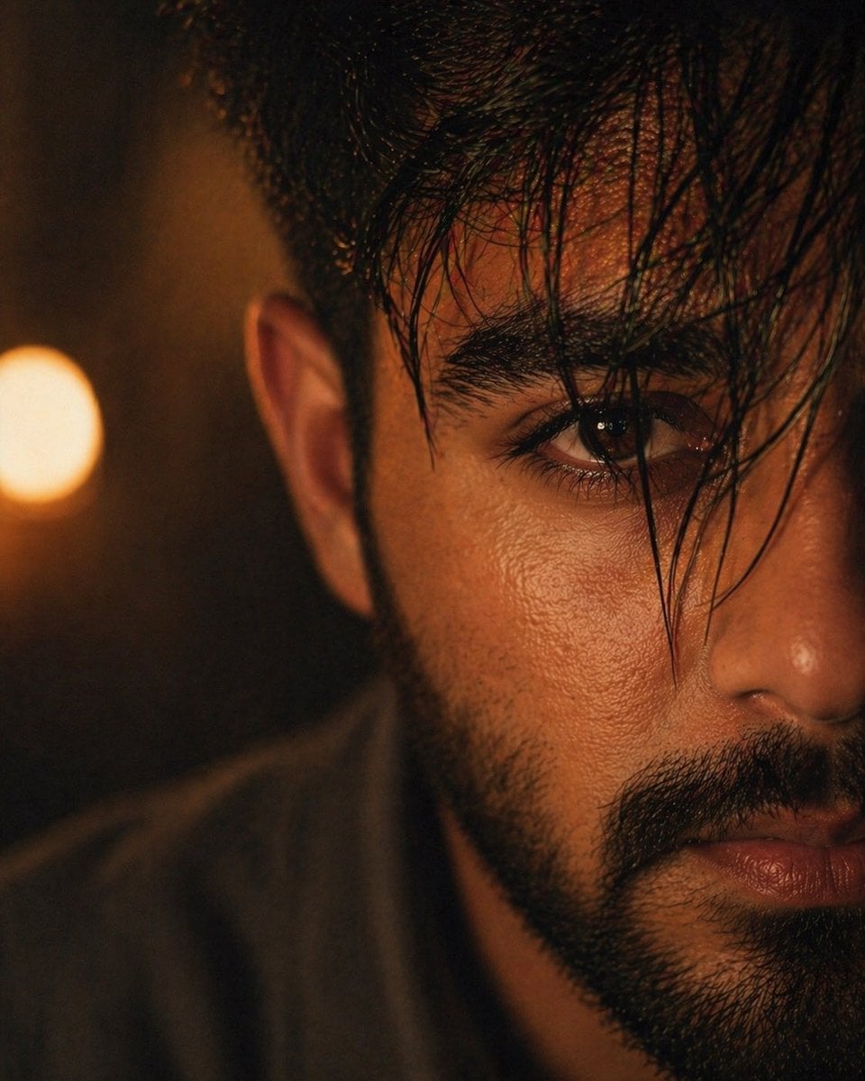 Moody Cinematic Close-up Male Portrait preview