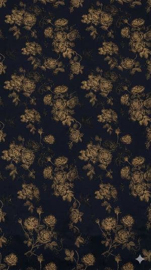 Seamless Gold Roses on Navy preview