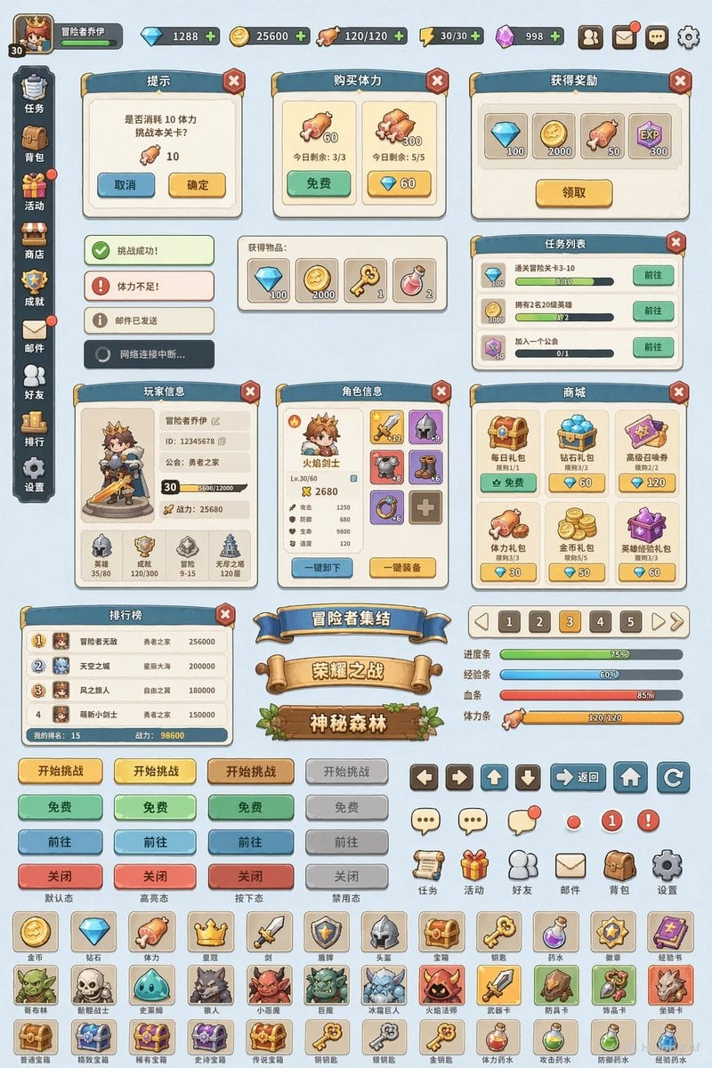 Game UI Component Library Expansion preview