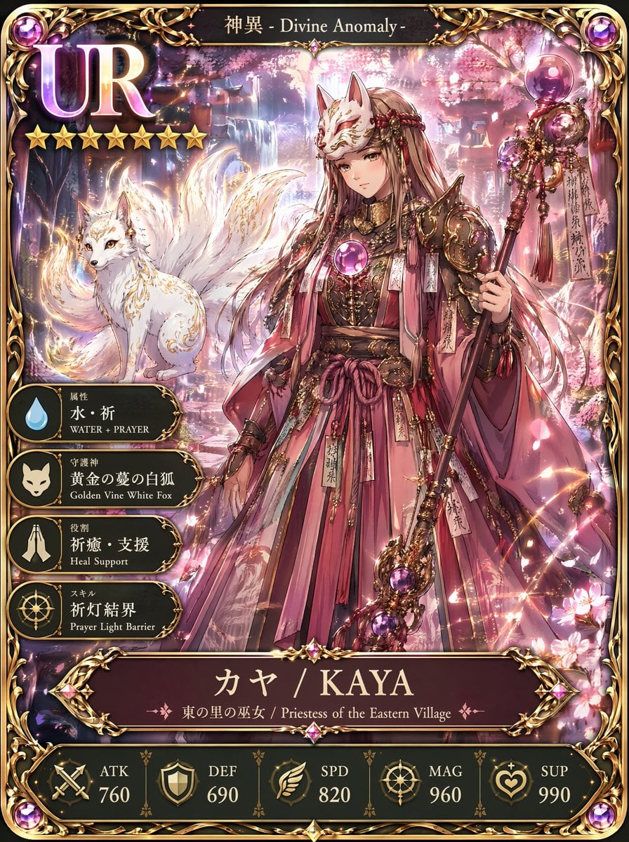 UR Fox Priestess Fantasy Card preview