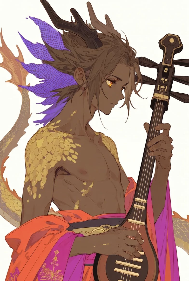 Censored Dragon Musician Portrait preview