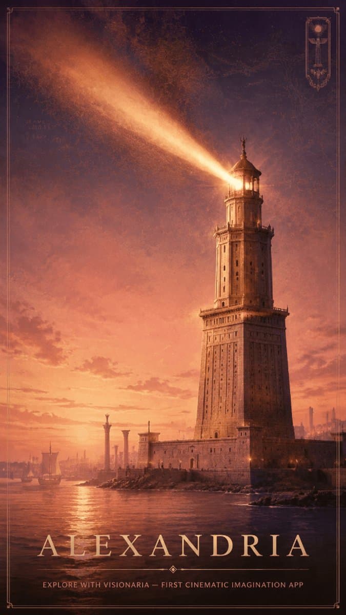Cinematic Alexandria Lighthouse Poster preview