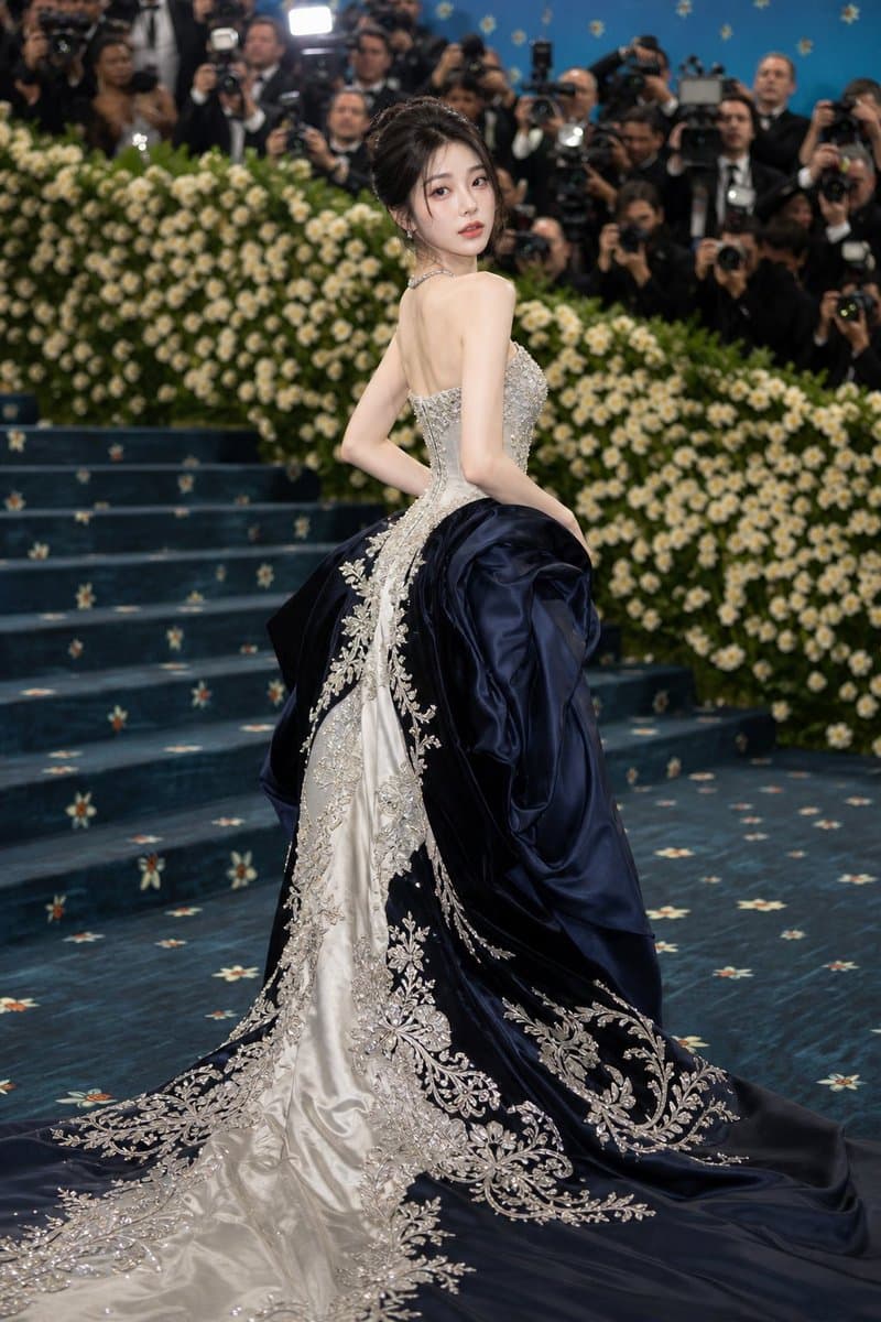 Met Gala Ice Blue Couture Red Carpet preview
