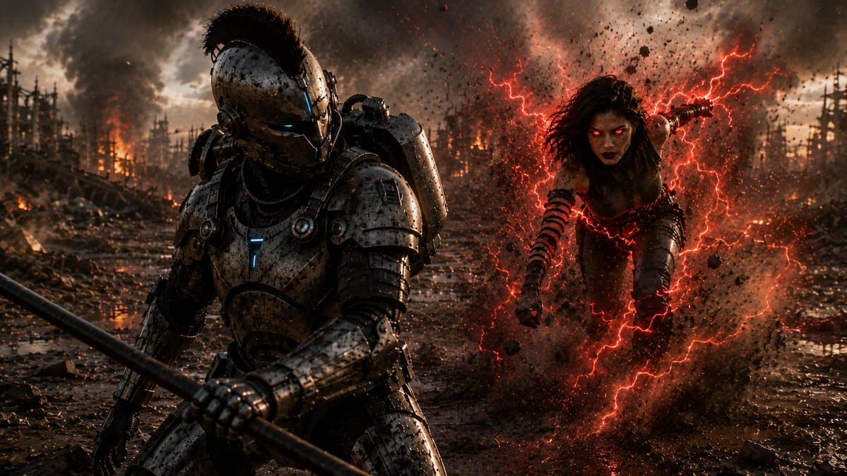Cyber Knight vs Red Lightning Attacker preview