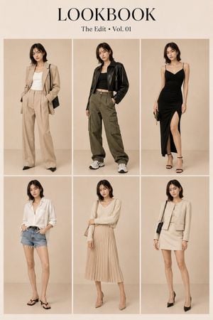 Korean Luxury Fashion Lookbook Grid preview