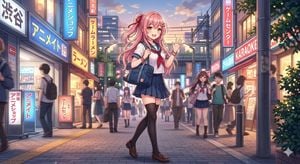 Japanese Anime Girl Illustration preview