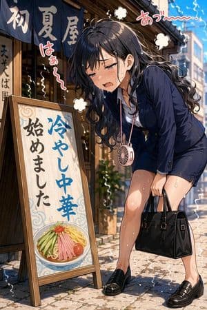 Overheated Office Lady at Noodle Shop preview