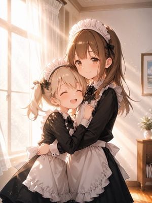 Sunlit Maid Sisters Hug preview