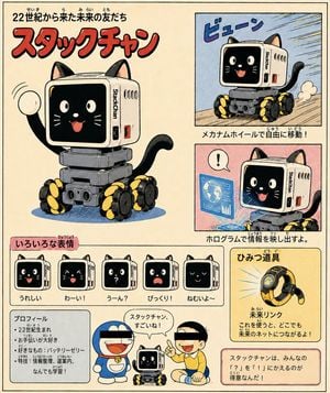 Retro Manga StackChan Concept Sheet preview