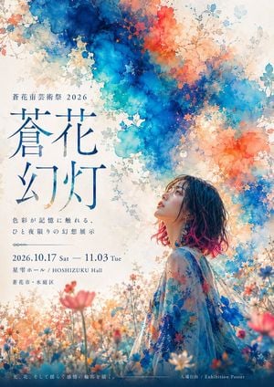 Dreamy Japanese Floral Art Festival Poster preview