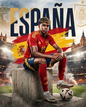 Spain World Cup Football Poster preview
