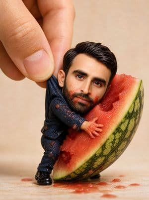 Miniature Figurine With Watermelon preview
