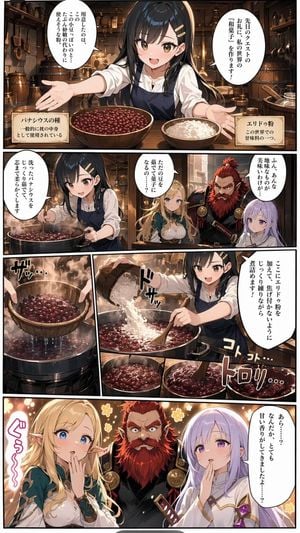 Fantasy Wagashi Manga Cooking Page preview
