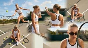 Anonymized Tennis Player Photo Collage preview