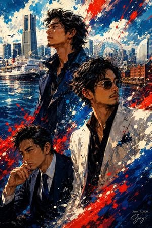 Yokohama Three Men Splash Art preview