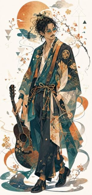 Kimono Guitarist Fashion Illustration preview