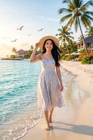 Tropical Beach Vacation Portrait preview