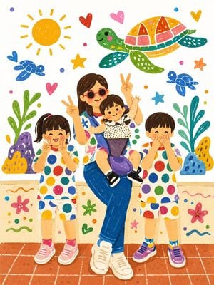 Family Portrait Storybook Illustration preview
