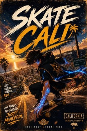 Anime Skate Cali Poster preview