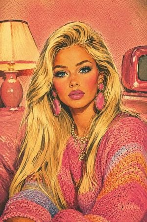 Retro Blonde Magazine Portrait preview