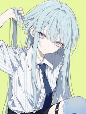 Silver-Haired Anime Character Close-Up preview