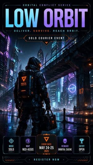 Cyberpunk Esports Courier Poster preview