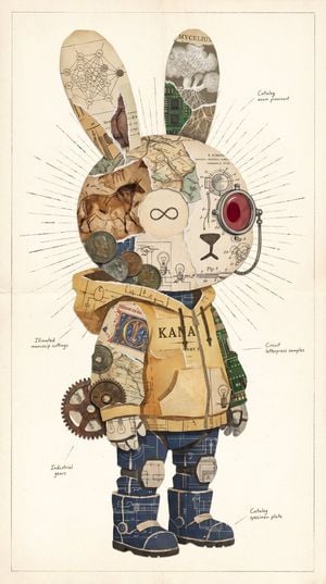 Vintage Rabbit Collage Specimen preview