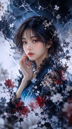 Dark Paper Flower Portrait preview