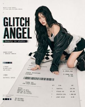 Glitch Angel Editorial Studio Shoot preview