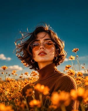 Golden Hour Wildflower Portrait preview