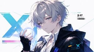 Futuristic X-07 Anime Character Poster preview