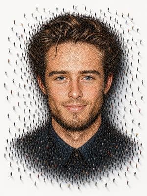 Tiny People Mosaic Portrait preview