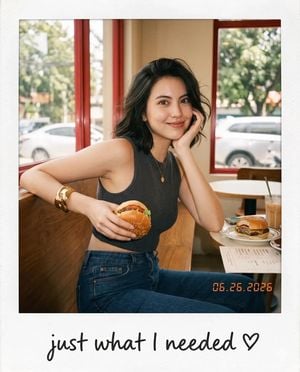 Vintage Polaroid Café Snapshot preview