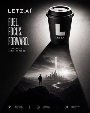 Monochrome AI Coffee Poster preview