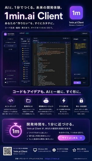 Neon Japanese AI IDE Landing Poster preview