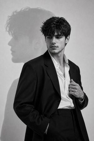 Monochrome Luxury Fashion Editorial Portrait preview