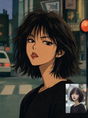 90s Anime Urban Selfie Portrait preview
