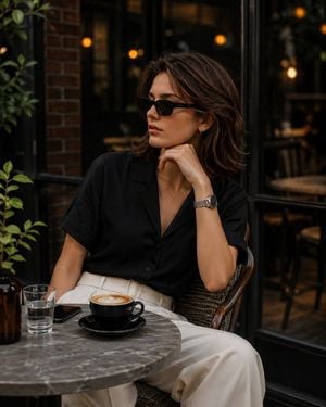 Elegant European Cafe Lifestyle Portrait preview