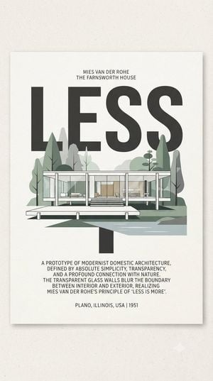 Farnsworth House LESS Poster preview