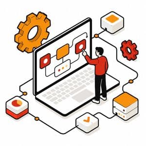 Isometric Workflow Automation Illustration preview