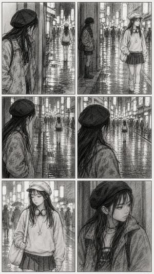 Rainy City Manga Storyboard preview