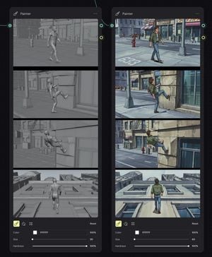 Storyboard Re-Render Workflow UI preview